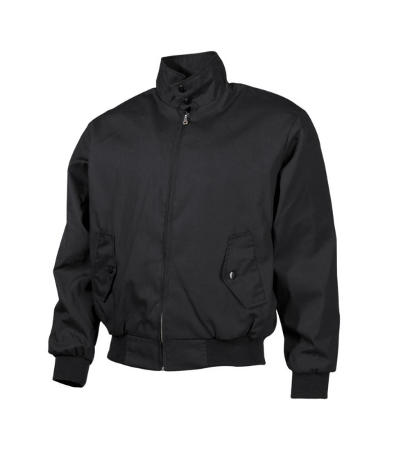Veste, style anglais, noir, ceinture tricotée, doublure - Surplus militaire