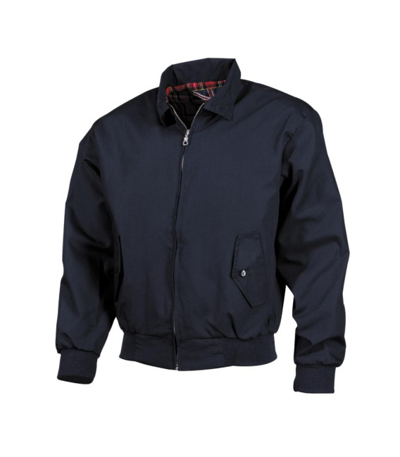Veste, style anglais, bleu doublure, ceinture tricotée - Surplus militaire