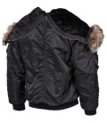 Blouson polaire N2B, noir, doublure dense - Surplus militaire