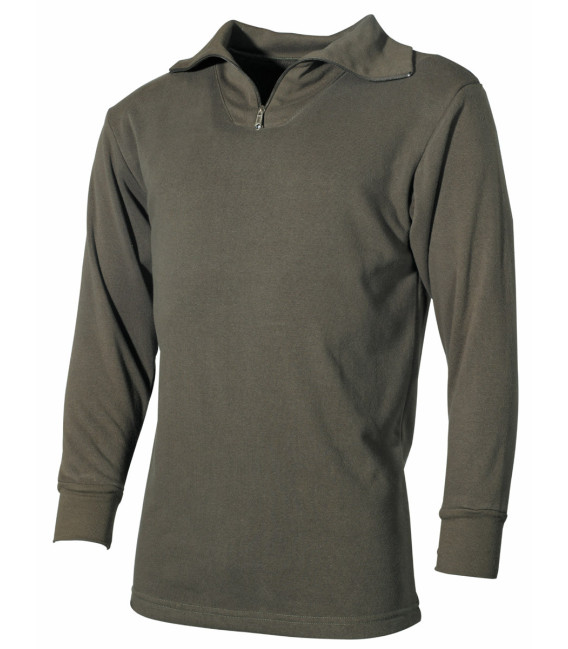Chemise avec col roulé BW, vert - Surplus militaire