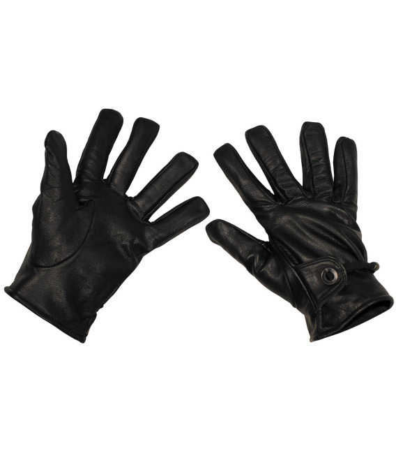 Gants "western", noir, cuir,cordon, fourré - Surplus militaire