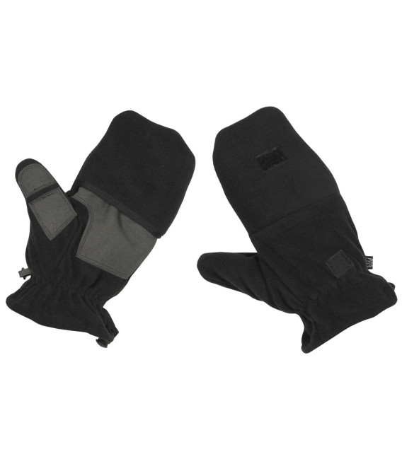 Gants polaires, noir, dragonne à rallonges - Surplus militaire