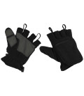 Gants polaires, noir, dragonne à rallonges - Surplus militaire