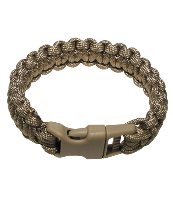 bracelet, "Parachute Cord", coyote tan, largeur 2,3 cm - Surplus militaire