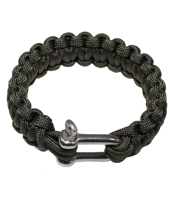 bracelet, "Parachute Cord", vert, largeur 2,3 cm - Surplus militaire