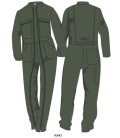 Combinaison double ouverture kaki - vert - Surplus militaire