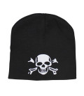 Bonnet Beanie Skull tricoté Noir