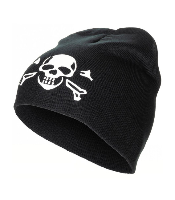 Bonnet Beanie Skull tricoté Noir