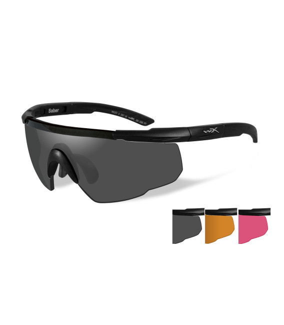 Lunettes de protection balistiques Saber Advanced écrans fumé/orange/rouge