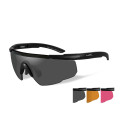 Lunettes de protection balistiques Saber Advanced écrans fumé/orange/rouge
