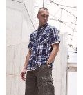 Chemise Brandit Roadstar manches courtes Bleu - Surplus militaire
