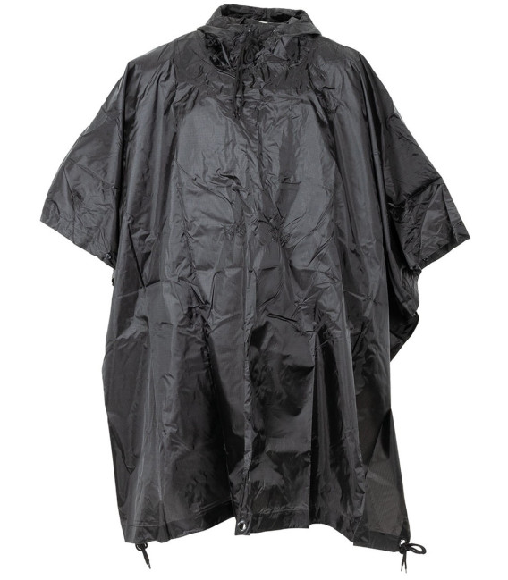US Poncho, Rip stop, noir, taille: 144 x 223 cm - Surplus militaire