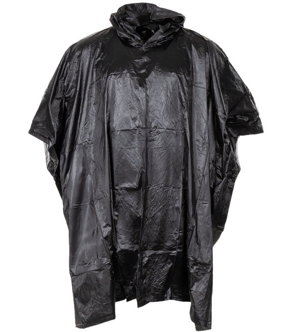 Poncho, vinyl, noir, taille: 200x127 cm, 0,12 mm - Surplus militaire