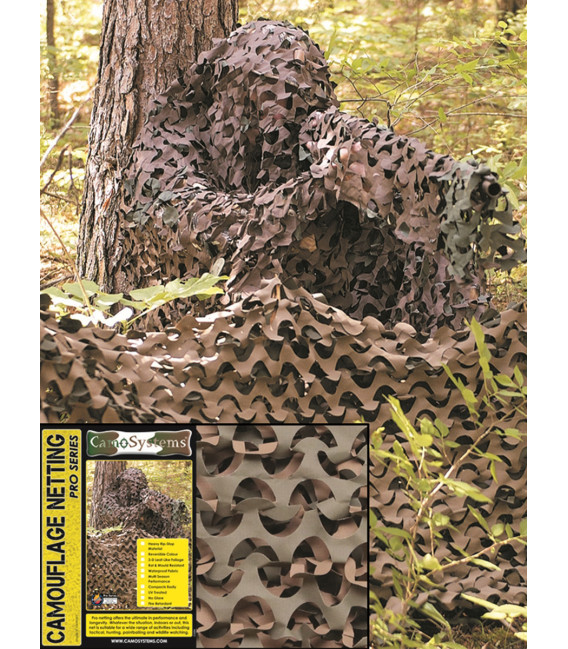 Filet camouflage kaki/marron 3D retardant feu - Surplus militaire