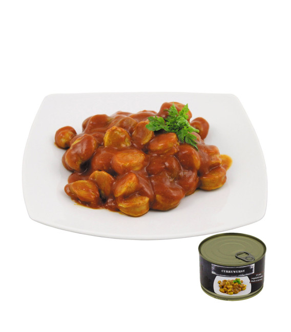 Saucisse au curry, pleine conserve, 400 g - Surplus militaire