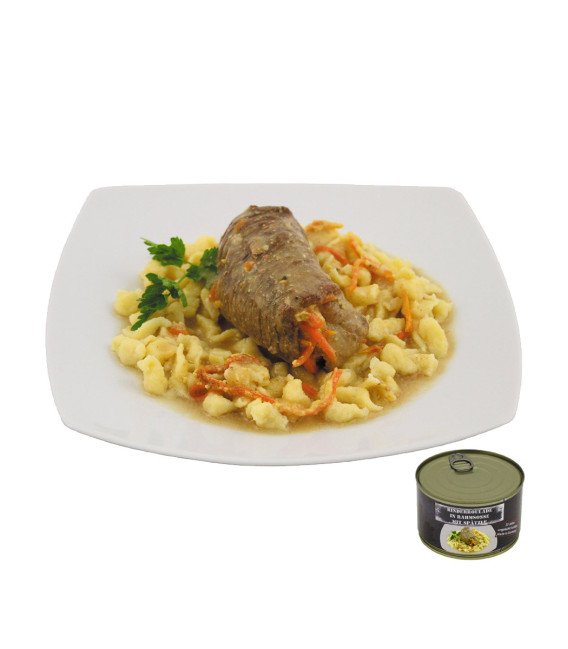 Roulade de buf avec pâtes, pleine conserve, 400 g - Surplus militaire