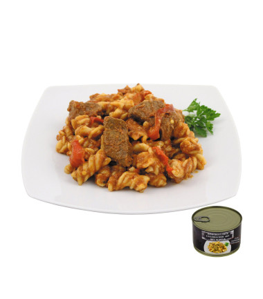 Hon. goulache de boeuf a. pâtes ,pleine conserve, 400 g
