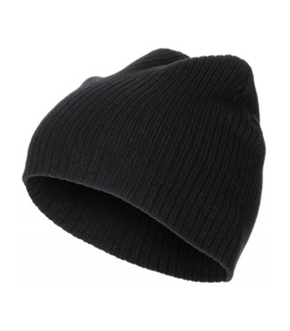 Bonnet tricoté, "BEANIE", acrylique, noir, rip, court - Surplus militaire