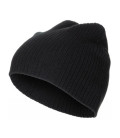 Bonnet tricoté, "BEANIE", acrylique, noir, rip, court - Surplus militaire