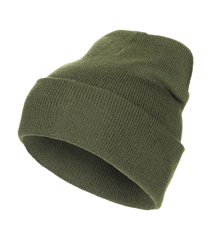 Bonnet Unisexe En Laine Mérinos Vert Militaire - Taille Unique - Neuf Avec étiquettes