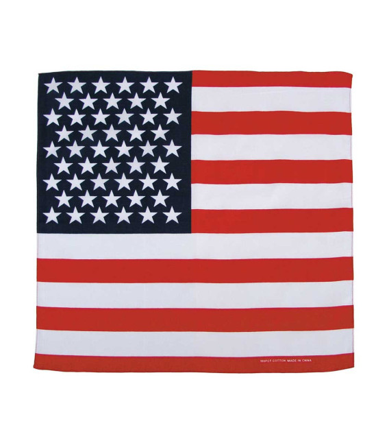 Bandana, coton, 55 x 55 cm, drapeau US - Surplus militaire