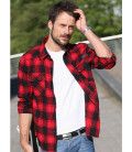 Chemise Brandit à carreaux Rouge / Noir - Surplus militaire
