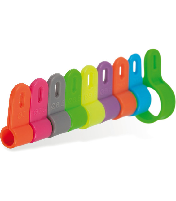 Lot de 100 Bagues plastiques 7mm 2 couleurs