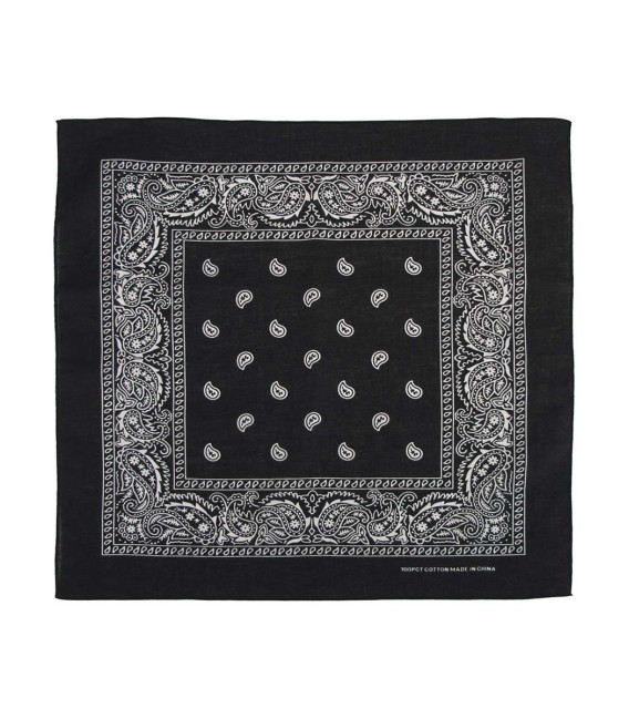 Bandana, coton, 55 x 55 cm, noir-blanc - Surplus militaire