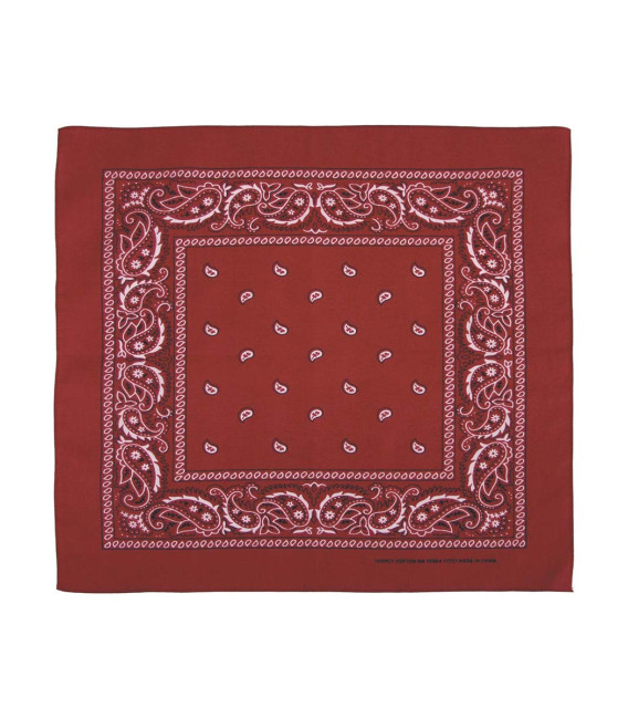 Bandana, coton, 55 x 55 cm, bourgogne-noir - Surplus militaire