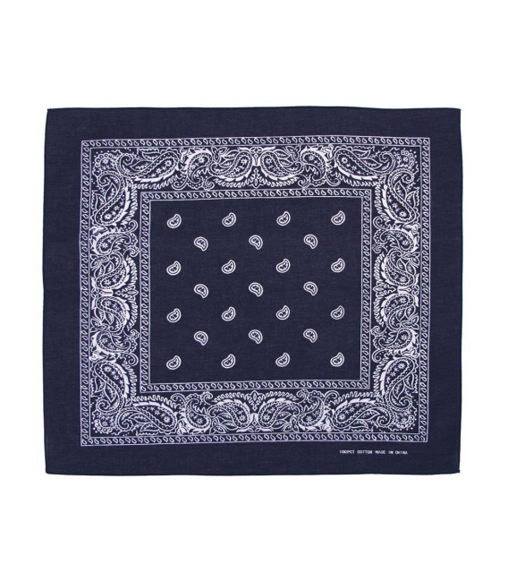 Bandana, coton, 55 x 55 cm, marine-blanc - Surplus militaire