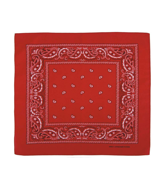 Bandana, coton, 55 x 55 cm, rouge-blanc - Surplus militaire