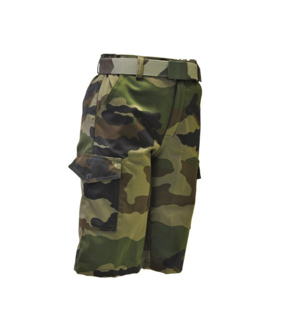 Bermuda enfant en camouflage woodland - Surplus militaire