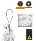 Filet camouflage Blanc cable acier 4 x 4 m