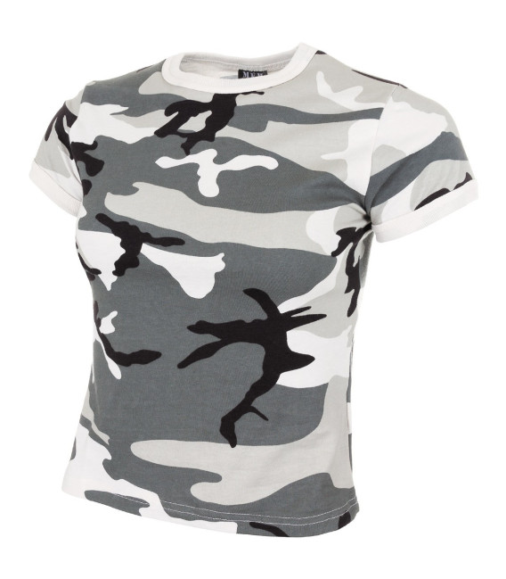 Tee-shirt US militaire femme Camouflage Urbain