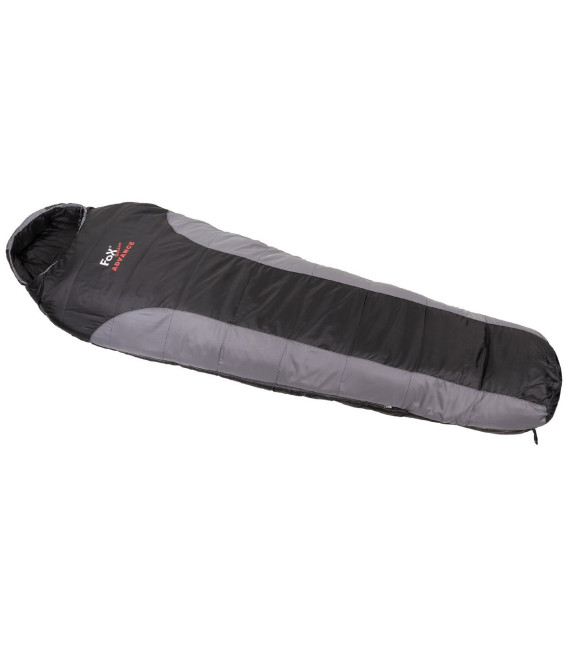 Sac de couchage mummy, "Advance", noir/gris - Surplus militaire
