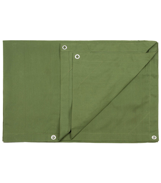 Bâche De Sol Milestone Camping 2x3m - Verte - Imperméable Avec Œillets - Pour Sol, Voiture Ou Protection