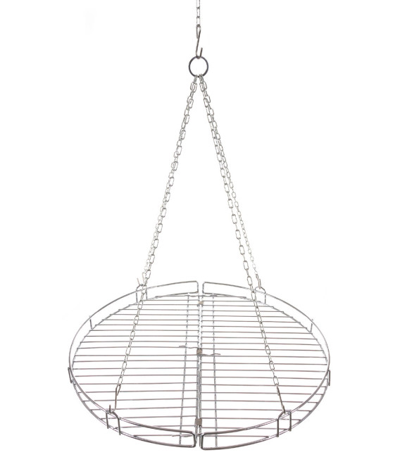 Grille de cuisson pliable avec chaîne 46,8 cm