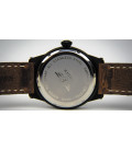 Montre aviateur FLIEGER bracelet en cuir brun