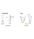 Pince multifonction kit BBQ ROXON MBT Mini 4 en 1 noir