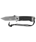 Couteau pliant, manche G10, clip ceinture noir - Surplus militaire