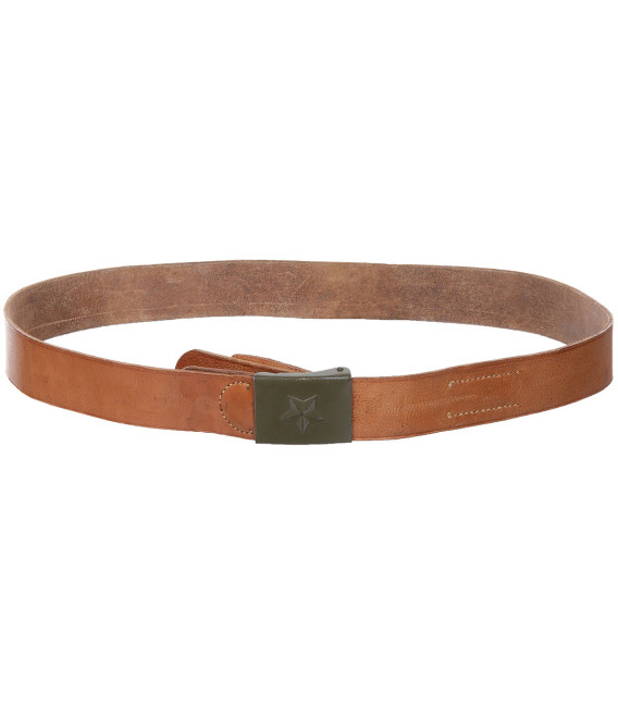 Ceinturon cuir marron CZ/SK boucle en métal 4,5 cm occasion