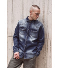 Chemise Brandit Riley en Jean bleu - Surplus militaire
