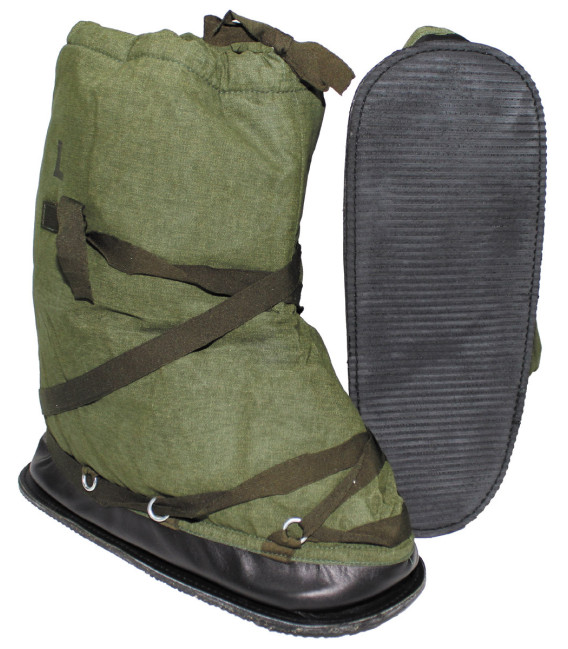 Sur-chaussures anglaises kaki occas. comme neuf