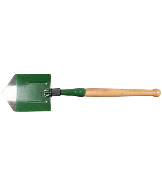 Pelle pliante RO manche en bois vert occasion comme neuf