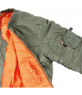 Blouson de pilote réversible couleur kaki - Surplus militaire