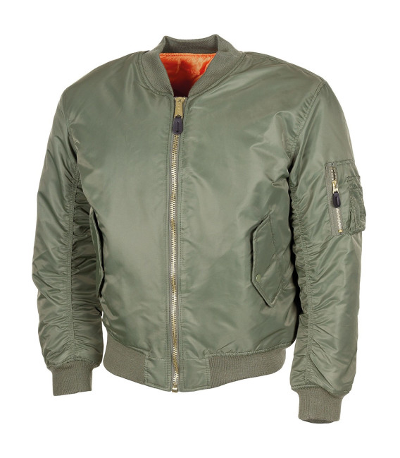 Blouson de pilote réversible couleur kaki - Surplus militaire