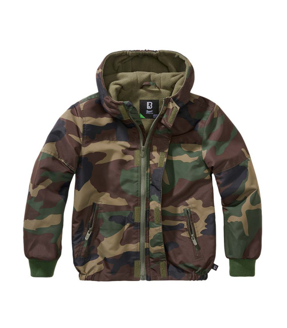 Coupe-vent Zip frontal pour enfants Windbreaker Brandit