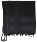 Écharpe Shemagh noir franges 110 x 110 cm