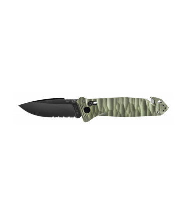 Couteau de poche Cac® S200 serration G10 vert olive