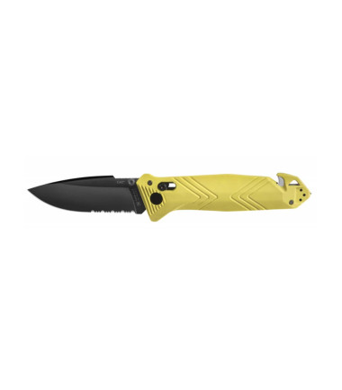 Couteau de poche Cac® serration PA6 jaune